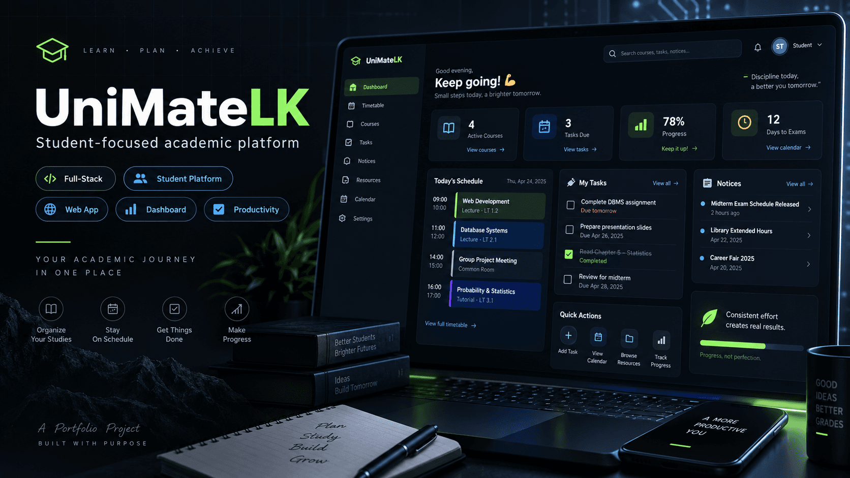 UniMateLK student academic platform project cover