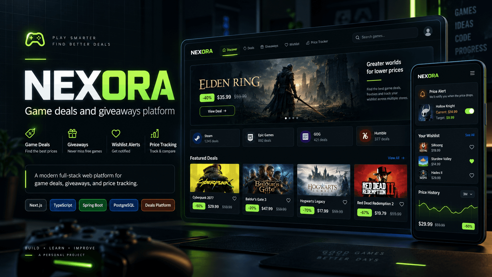 NEXORA game deals and giveaways platform cover